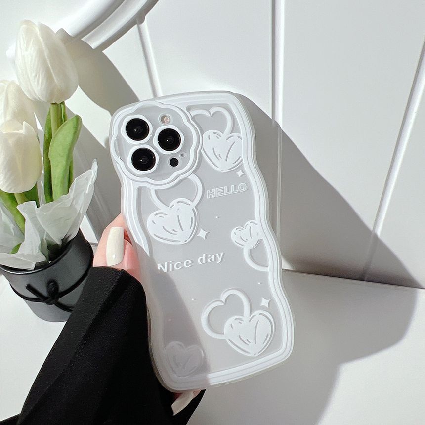 Phone Transparent Case Heart FashionChic
