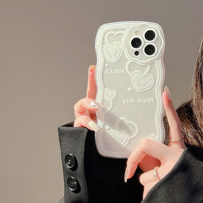 Phone Transparent Case Heart FashionChic