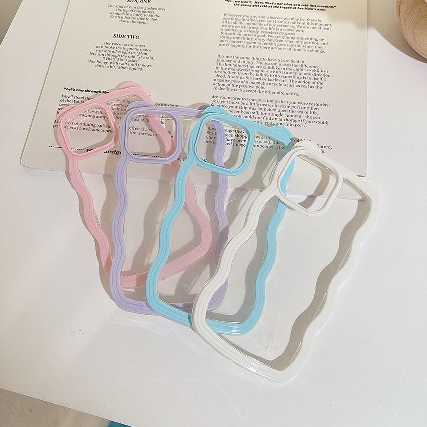 Case Phone Wavy Transparent FashionChic