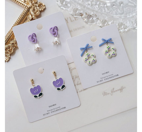 Earring Clip-On Flower Drop / FashionChic