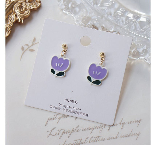 Earring Clip-On Flower Drop / FashionChic