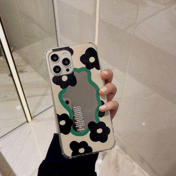 Case Floral Phone Mirrored FashionChic