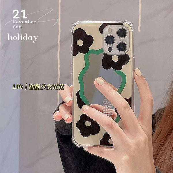 Case Floral Phone Mirrored FashionChic