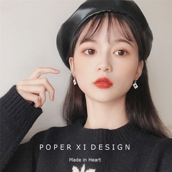 / Poker Clip-On Earring Drop FashionChic