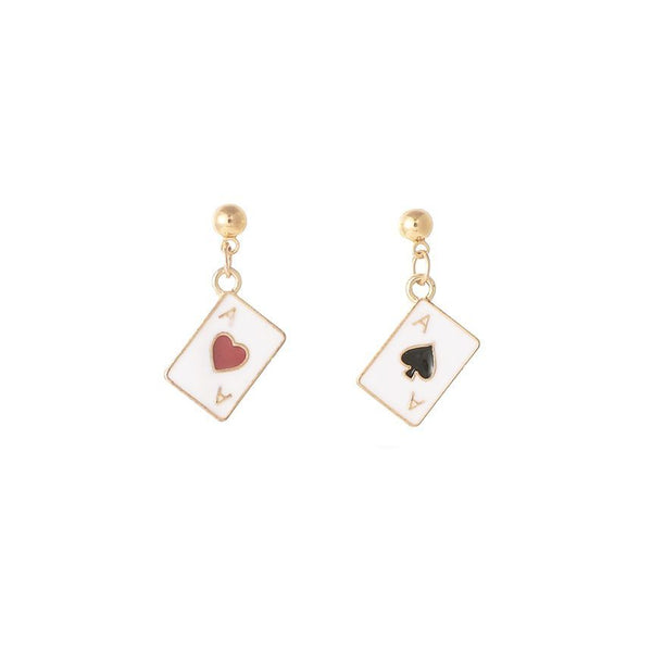 / Poker Clip-On Earring Drop FashionChic