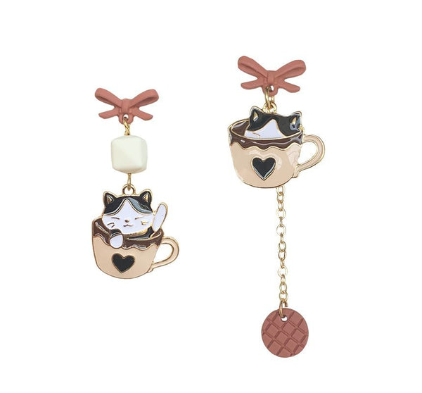 Earring Cat / Asymmetrical Drop Clip-On FashionChic