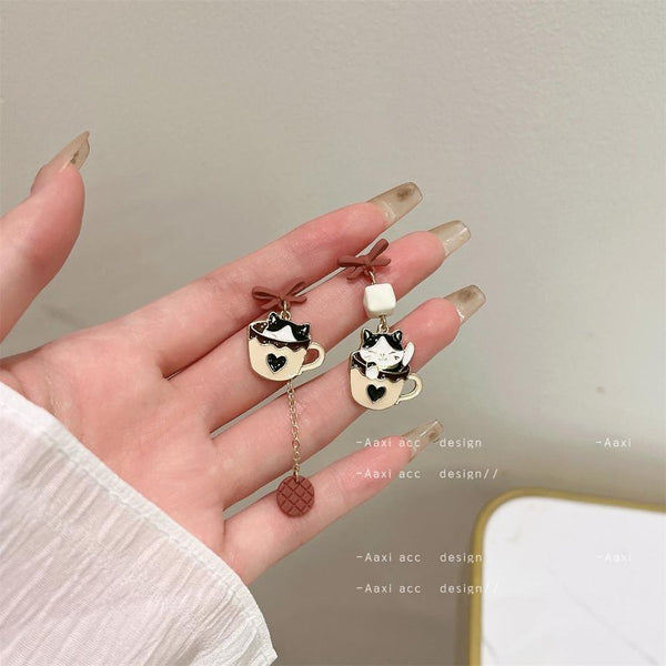 Earring Cat / Asymmetrical Drop Clip-On FashionChic