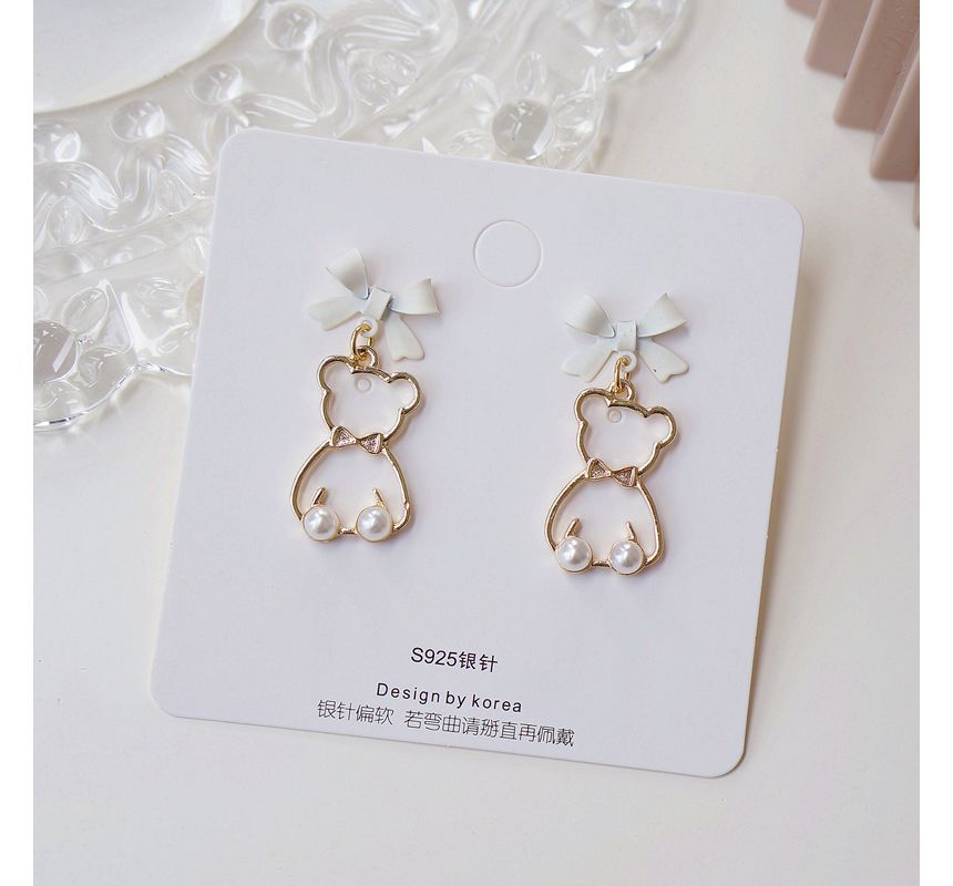 Bear Dangle Earring Alloy FashionChic
