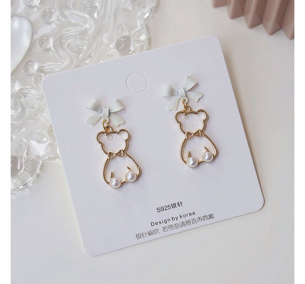 Bear Dangle Earring Alloy FashionChic
