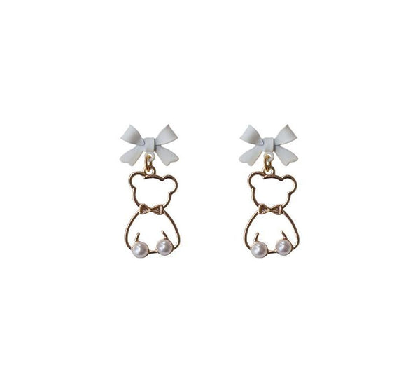 Bear Dangle Earring Alloy FashionChic