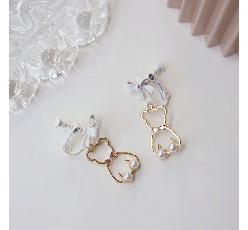Bear Dangle Earring Alloy FashionChic