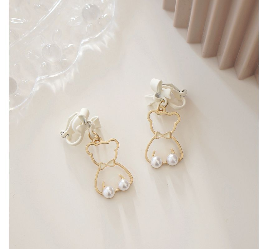 Bear Dangle Earring Alloy FashionChic