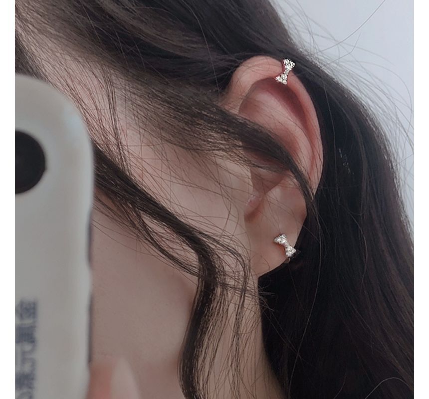 Cuff Bow Ear Rhinestone FashionChic