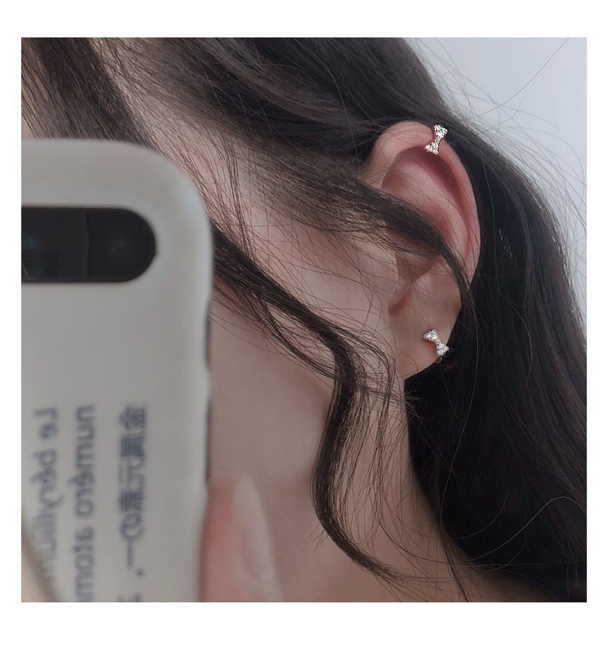 Cuff Bow Ear Rhinestone FashionChic