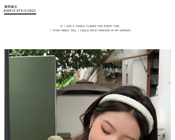 Headband Logo Tweed FashionChic