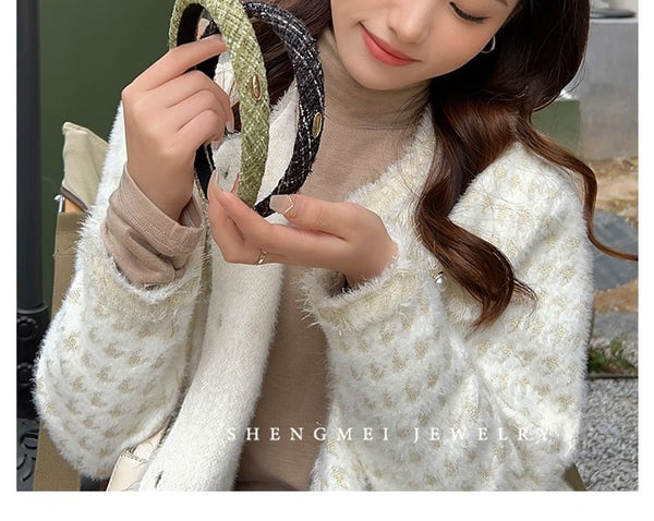 Headband Logo Tweed FashionChic