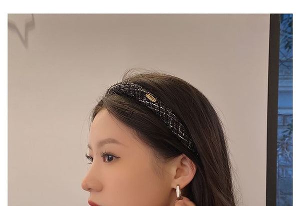 Headband Logo Tweed FashionChic