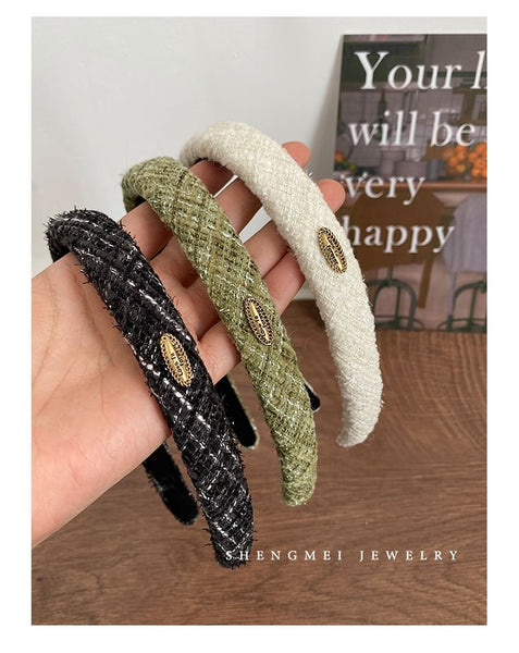 Headband Logo Tweed FashionChic