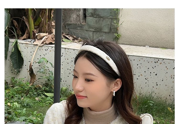 Headband Logo Tweed FashionChic