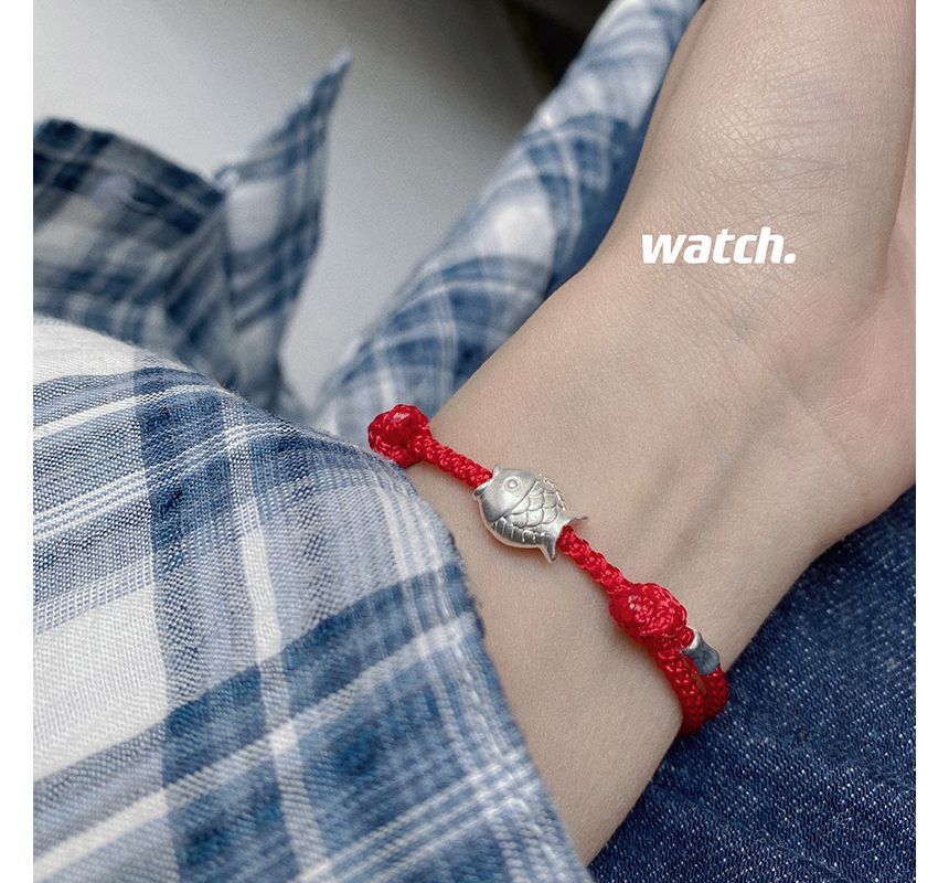 String Fish Bracelet Silver FashionChic