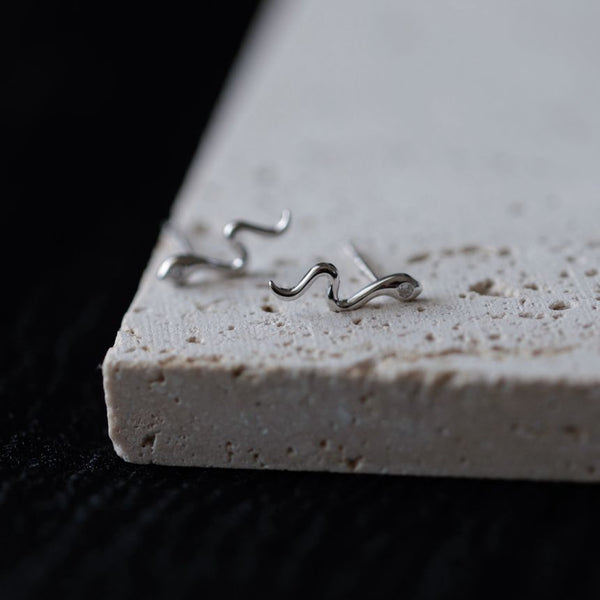 Sterling Silver Earring Snake FashionChic