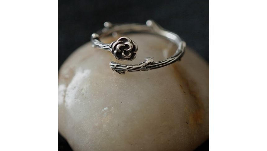 Ring Silver Rose Open Sterling FashionChic