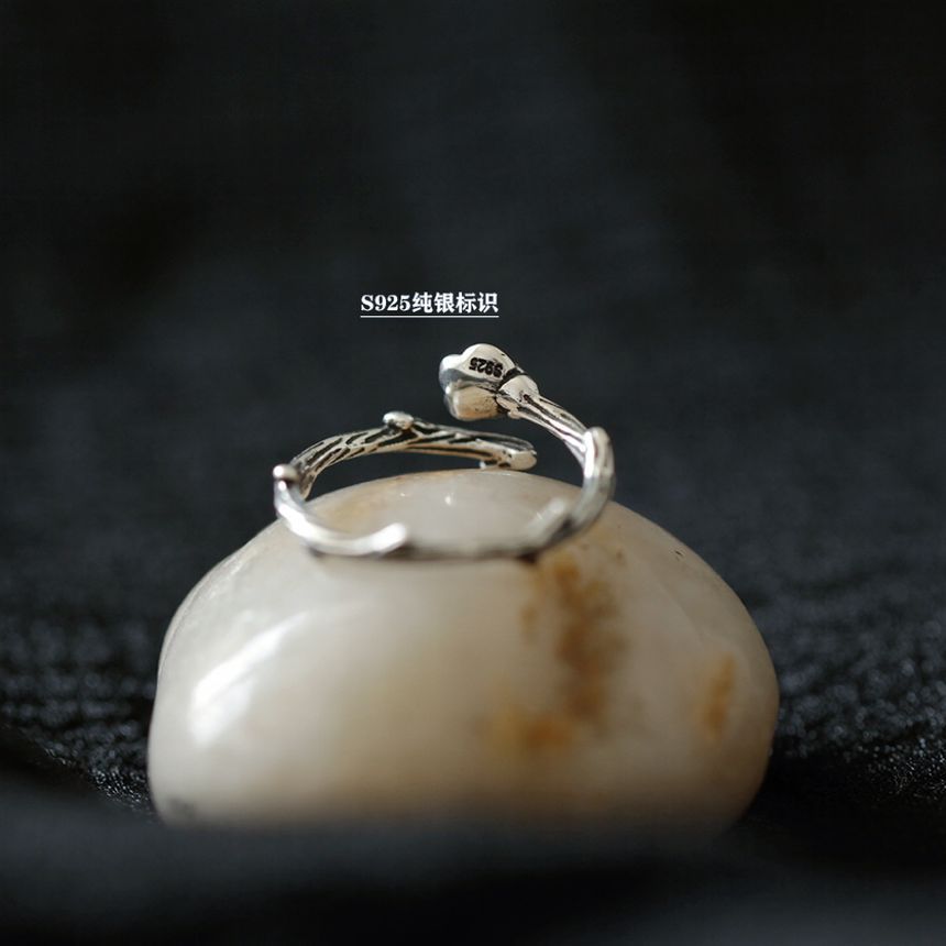 Ring Silver Rose Open Sterling FashionChic