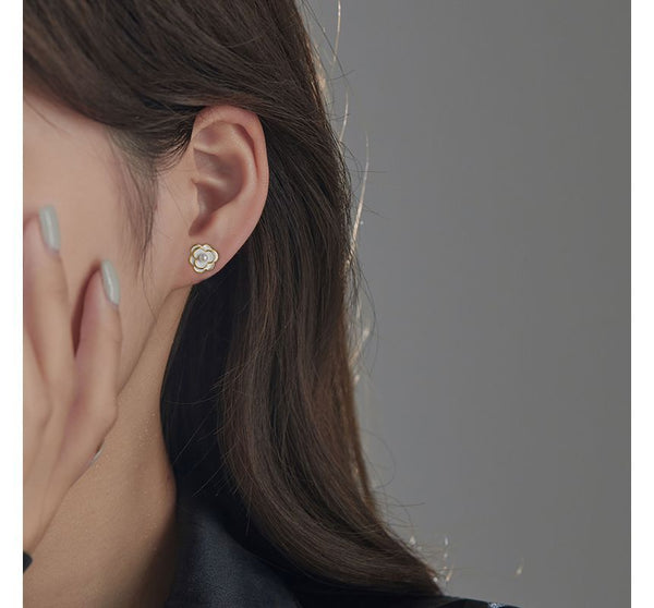 Faux Alloy Earring Flower Pearl FashionChic