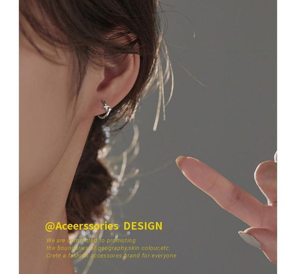 Earring Star Silver Sterling Hoop FashionChic