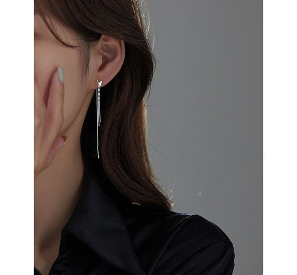 Silver Sterling Earring Fringed Butterfly FashionChic