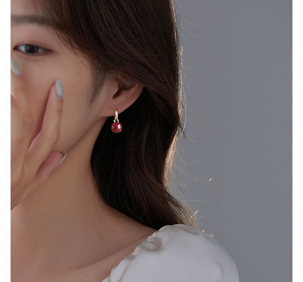 Silver Dangle Sterling Square Earring FashionChic