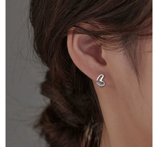 Sterling Silver Heart Earring FashionChic