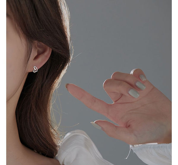 Sterling Silver Heart Earring FashionChic