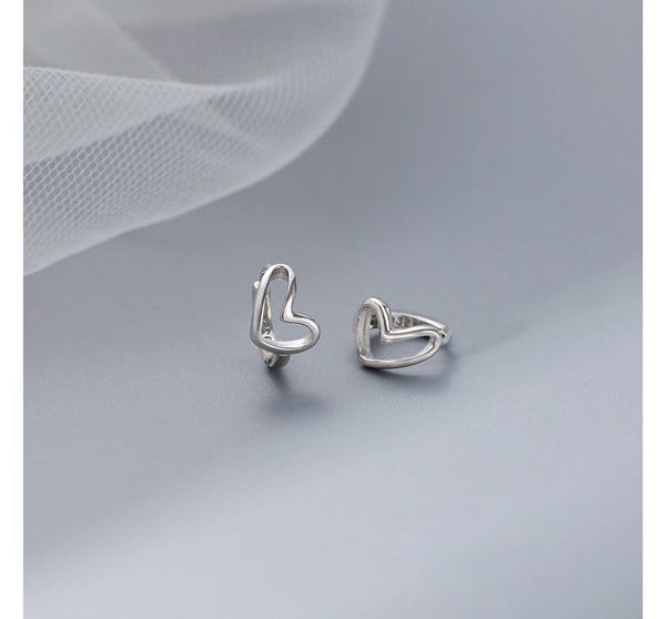 Sterling Silver Heart Earring FashionChic
