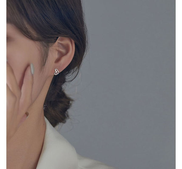 Sterling Silver Heart Earring FashionChic