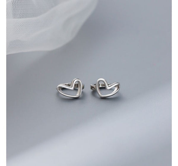 Sterling Silver Heart Earring FashionChic