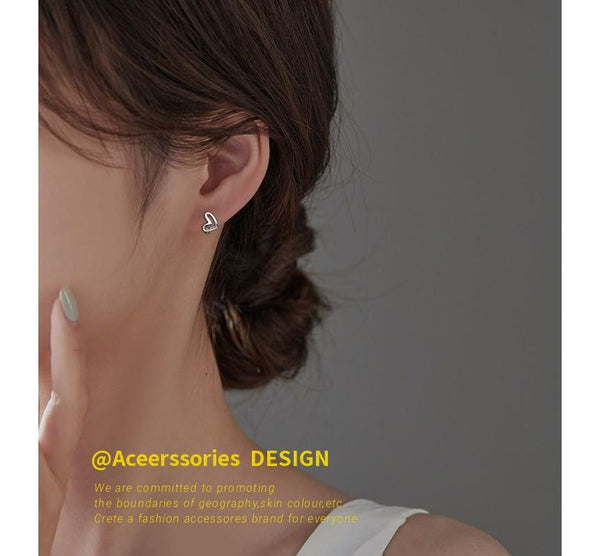 Sterling Silver Heart Earring FashionChic