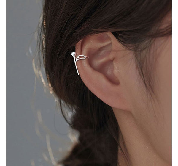 Cuff Silver Earring Sterling Rose FashionChic