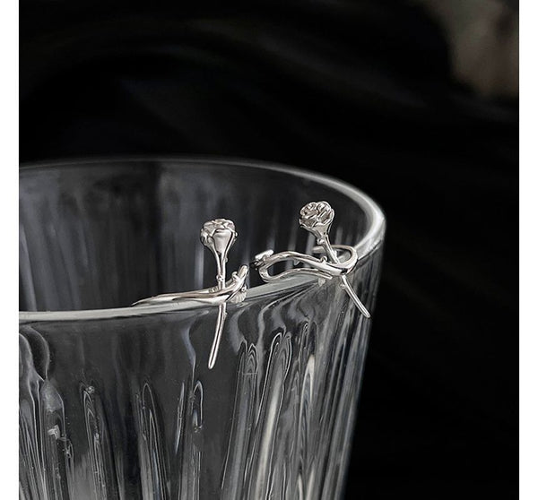 Cuff Silver Earring Sterling Rose FashionChic