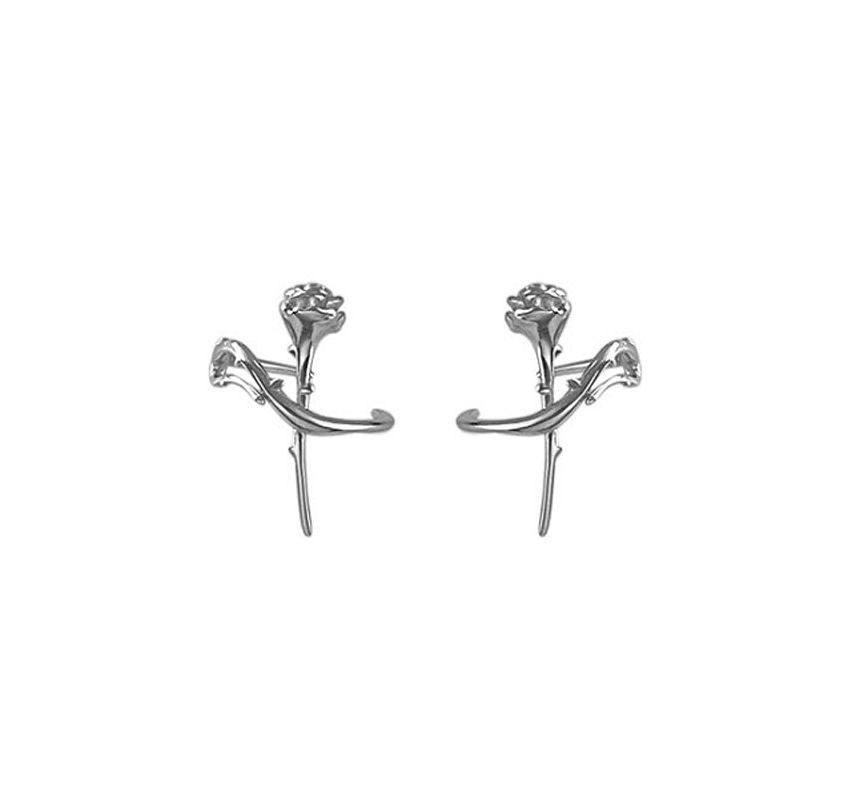 Cuff Silver Earring Sterling Rose FashionChic