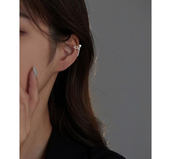 Cuff Silver Earring Sterling Rose FashionChic