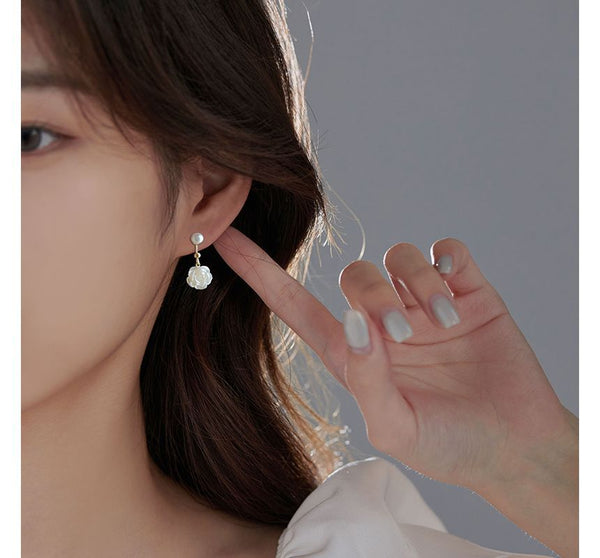 Silver Dangle Earring Sterling Floral FashionChic