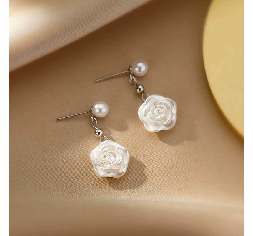 Silver Dangle Earring Sterling Floral FashionChic