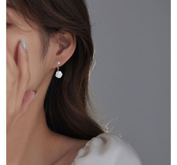 Silver Dangle Earring Sterling Floral FashionChic