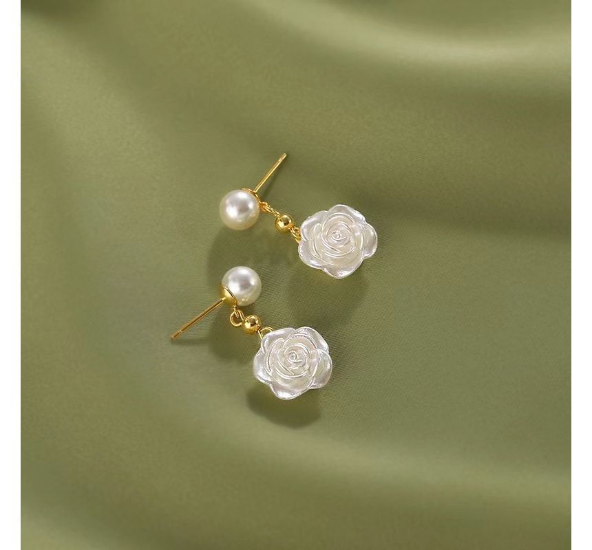 Silver Dangle Earring Sterling Floral FashionChic