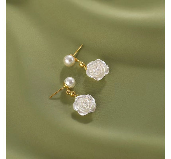 Silver Dangle Earring Sterling Floral FashionChic