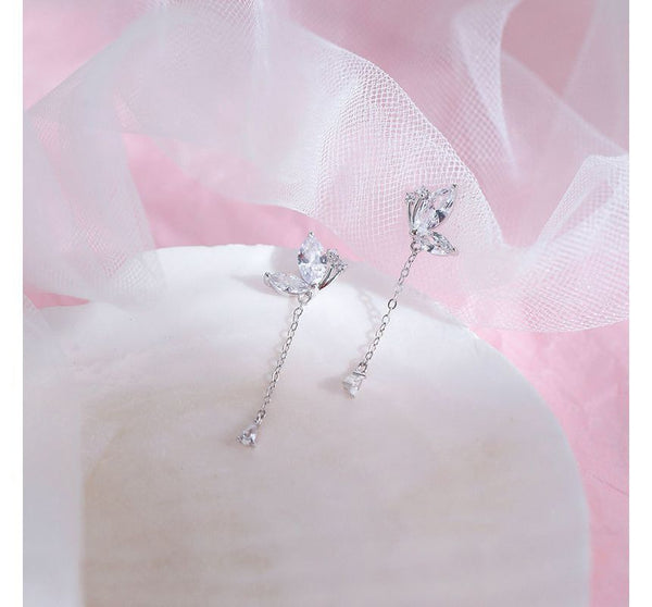 Earring Sterling Dangle Butterfly Silver FashionChic