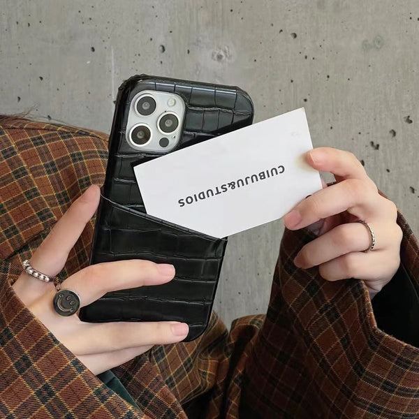 Leather Phone Case Holder Faux Card FashionChic