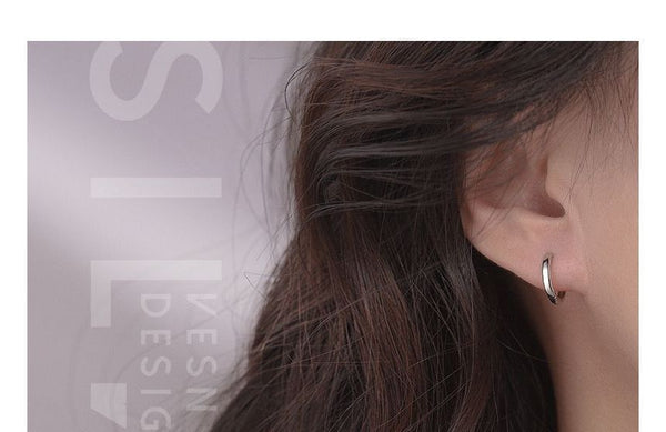 Polished Alloy Hoop Earring FashionChic