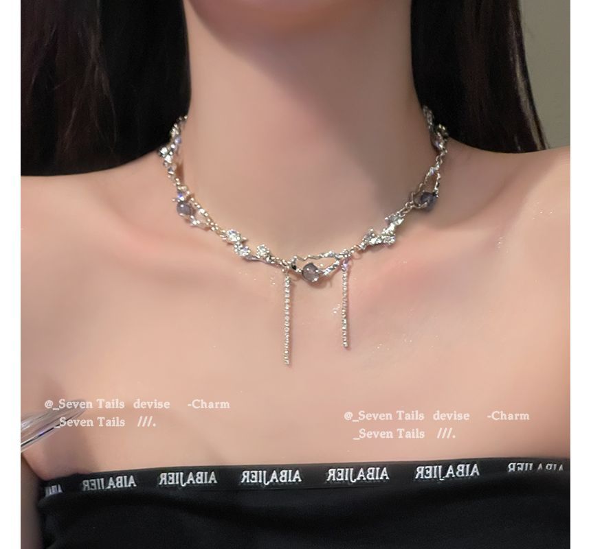 Necklace Rhinestone FashionChic